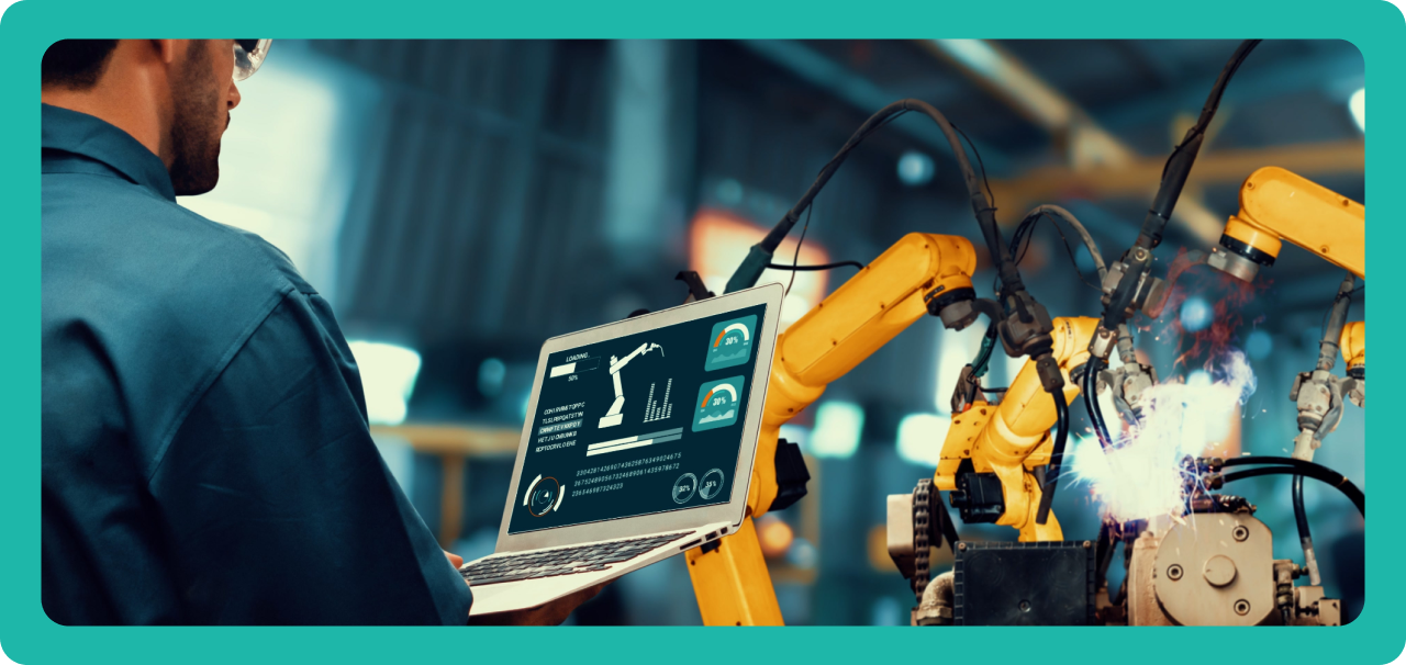 AI is commonly used in manufacturing for predictive maintenance, utilizing machine learning algorithms to anticipate equipment failures and enable  proactive maintenance.